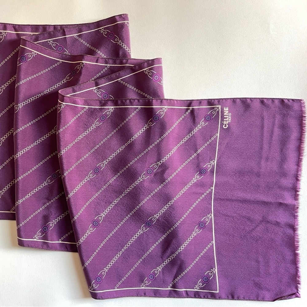 Vintage Celine 100% silk scarf